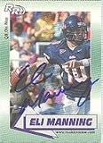 Eli Manning, New York Giants Autographed Card