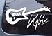 Kylie Minogue W/Guitar Car Wndow Truck Vinyl Decal Sticker -SKMW04065- White Color