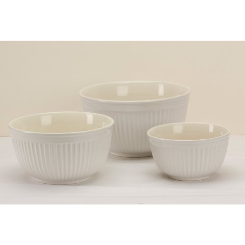 Simsbury Mixing Bowls (Set of 3) Color: White