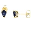 14K Yellow Gold Sapphire Earrings