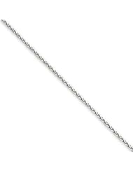 1.4mm, 14 Karat White Gold, Diamond-Cut Spiga Chain - 24 inch