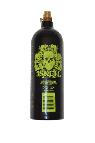 3Skull Paintball 20oz Co2 Aluminum Tank w/ pin valve - Lime