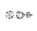 10k White Gold Round Aquamarine Gemstone Stud Earrings (8mm, 3.60 cttw)
