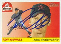 Roy Oswalt, Houston Astros, 2004 Topps Heritage Autographed Card