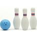 Miniature Bowling Eraser Set (3 bowling pins and 1 Ball) by Iwako Japan