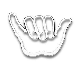 Tropi-Cals - Shaka Hands Loose Chrome Emblem Decal
