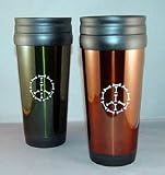 Goth Peace Bones Thermos Travel Mug