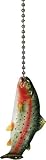 rivers edge rainbow trout fish fishing ceiling fan light chain pull