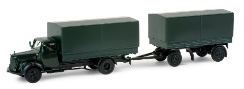 Herpa 743174 - Mercedes Benz L311 Planen-H&auml;ngerzug BGS"