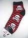 Sock Black And Red With Skull And Bone
