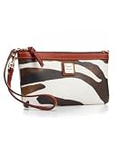 Dooney & Bourke Large Zebra Slim Wristlet