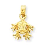 14k 3-D Sitting Frog Pendant