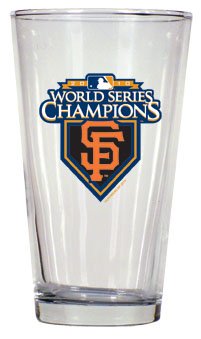 San Francisco Giants 2010 World Series Champions 3D Logo Pint Glass