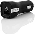 Car Charger, Incipio [Faster] Quick Charge 2.0 USB Car Charger-Black