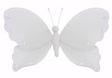 5 White Jewel Butterfly nylon hanging ceiling wall baby nursery room wedding decor decoration