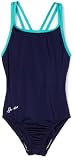 Speedo Girls 7-16 Solid Crossback 1 Piece Swimsuit, Deep Water, 16