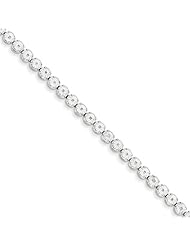 Genuine .925 Sterling Silver Rhodium Plated Diamond Bracelet 11 Grams . 100% Satisfaction Guaranteed.
