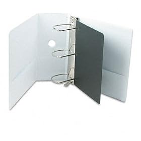 Vinyl ClearVue XtraValue Slant D-Ring Presentation Binder, 5 Capacity, White