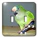 Birds - Skateboard Conure - Light Switch Covers - double toggle switch