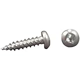 AP Products 012-PSQ50 W 8 X 1 White Pan Head Square Recess Screw - Pack of 50