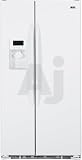 Review GE  / GE Profile PSCF5TGXWW 24.6 cu. ft. Counter-Depth Side-by-Side Refrigerator with 3 Glass Shelves, Clear Gallon Door Storage, ExpressChill Crisper, Tri-Level Lighting and External Ice/Water Dispenser: White