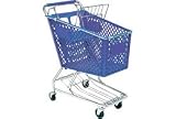 Blue Plastic Shopping Cart 3.5 Cu. Foot Capacity