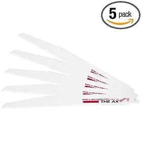 Milwaukee 48-00-5027 The AX 12-Inch, 5 8 TPI Super Sawzall Blade, 5-Pack by Milwaukee