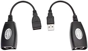 Stars-Self-Powered USB RJ45 Extension Adapter Up To 150FT Length(Black)