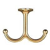 National #N245-811 2PK Brass Undershelf Hook