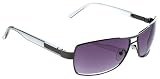 Dickies - Dickies Unisex Modern Metal Flight Sunglasses, Gunmetal/Grey