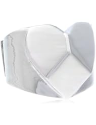 BCBGeneration I Heart You Silver Adjustable Ring