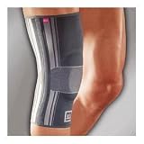 Genumedi® KNEE SUPPORT WITH SILICONE PATELLA-RING, Silver, VII