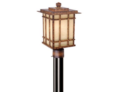Vaxcel MH-OPU090 Manor House Outdoor Post Lantern Finish: Aged Walnut