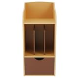 ランドセルラック　ロータイプ　マガジンラック　ダークブラウン　子供部屋用知育収納ラック（W32×H78cm）