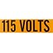 Brady  44102 2 1/4" Height x 9" Width, Repositionable Vinyl Cloth (B-498), Black on Orange Conduit & Voltage Markers (1 Markers)