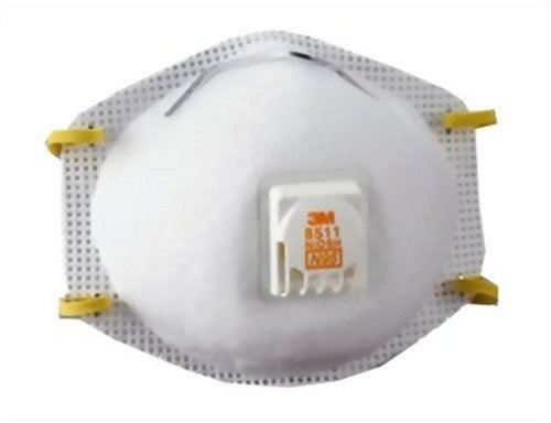 3M 8511 Particulate Sanding Respirator N95 with Valve, 10-Pack