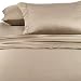 1200 Thread Count Full Size 4pc Bed Sheet Set 100% Egyptian Cotton Deep Pocket 1200 TC Solid Light Brown