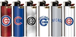 6pc Set BIC MLB Chicago Cubs Officially Licensed Lighters