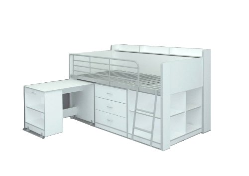 Rack Furniture Clairmont Loft bed,White On Sale