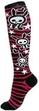 Skelanimals Socks Jack the Bunny Pink and Black Socks