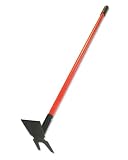 Bully Tools 92357 3-3/4-Inch Wide Two Prong Weeding Hoe with Steel Blade and Fiberglass Handle