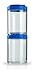 BlenderBottle GoStak Twist n' Lock Storage Jars, 150cc 2-Pak, Blue