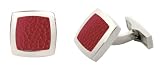 Six Degrees London Fashion Luxury Cufflinks - Pimlico Square - Choice of Red or Black Leather