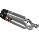 Akrapovic Slip-On Exhaust Series - Titanium Tailpipe - Round Dual Carbon Muffler -... by Akrapovic