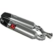 Akrapovic Slip-On Exhaust Series - Titanium Tailpipe - Round Dual Carbon Muffler - Carbon End Cap , Material: Titanium S-S13SO2-RC