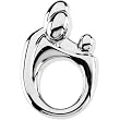 14K White Gold Mother and Child Family Pendant by Janel Russell