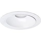 Progress Lighting P8069-30 6-Inch Recessed Retrofit Trim with Lamp Kit Smooth Open Trim and Frosted Acrylic Lens, White