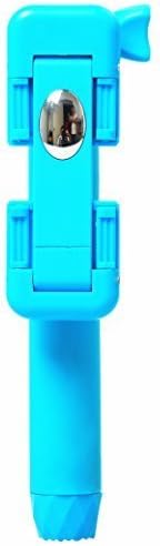 2015 Mini 2 Selfie Stick , Min Longth Only 13.4cm , Max Longth up to 75cm, Model Rk Mini 2, Popular and Portable Pen Style Gift , Support Bluetooth Connection, Support IOS or Android Smart Phone, Using Very Easy After Connect Blue-tooth (Blue)