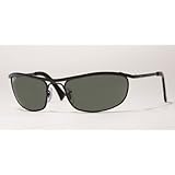 Ray-Ban RB 3119-006/48 OLYMPIAN Matte Black Metal-Frame Sunglasses With POLARIZED Grey Lenses- 59mm