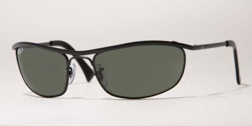 Ray Ban RB3119 Olympian Sunglasses - 006 48 Matte Black (Crystal Green Polarized Lens) - 59mm product image